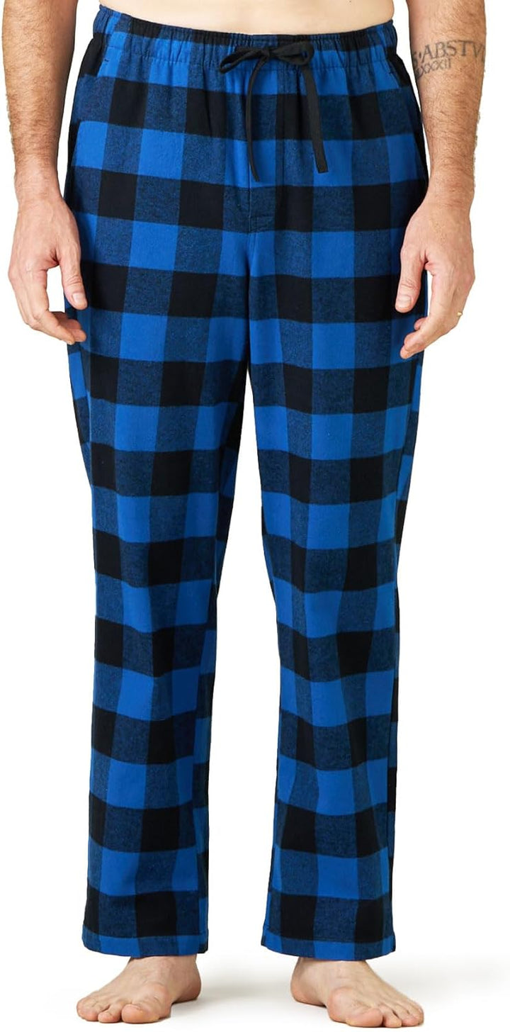 LAPASA Herren Fleece Pyjamahose Relaxed Fit Lounge Hose M128 XXL Wärmer: Baumwollflanell Baumwollfla