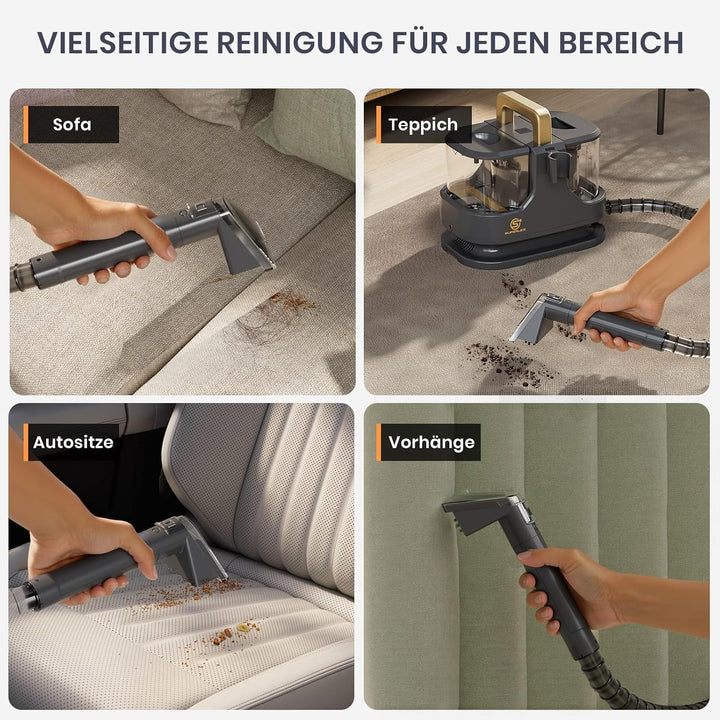 Polsterreiniger Gerät, 650 W, 13 kPa Teppichreiniger &amp; Waschsauger