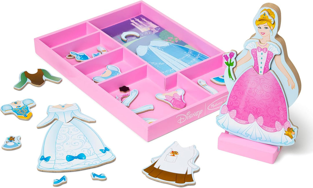 Cinderella Wooden Magnetic Dress-Up Play Set by Melissa & Doug