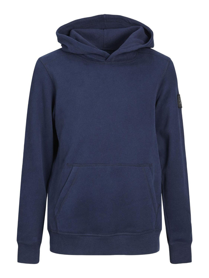 JACK & JONES Jungen Jcoclassic Waffle Sweat Hood Sn Jnr Kapuzenpullover 116-176 Navy Blazer, 116-176
