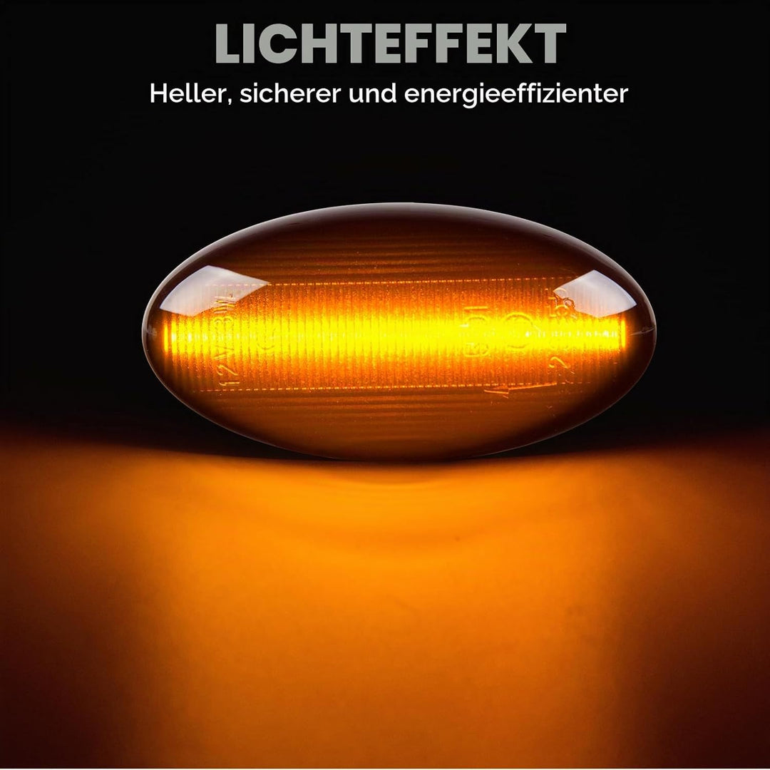 2 Stück LED Blinker Seitenblinker für Peugeot 1007 107 206 207 307 407 607 Partner Expert Citroen C1