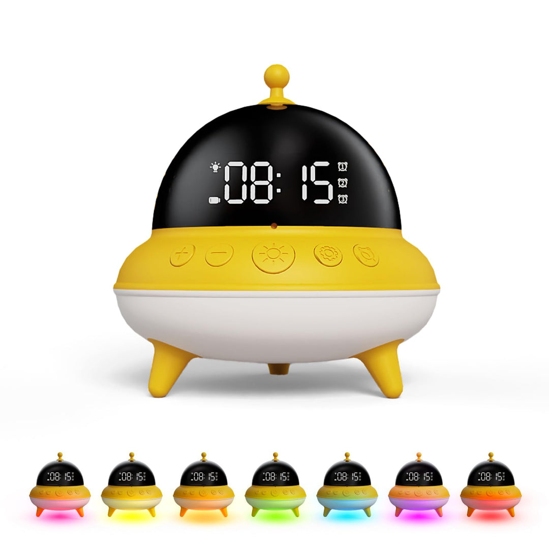 BEAVERLAB Wecker Kinder Mädchen, UFO Kinderwecker für mädchen kinder wecker, tageslichtwecker mit 7