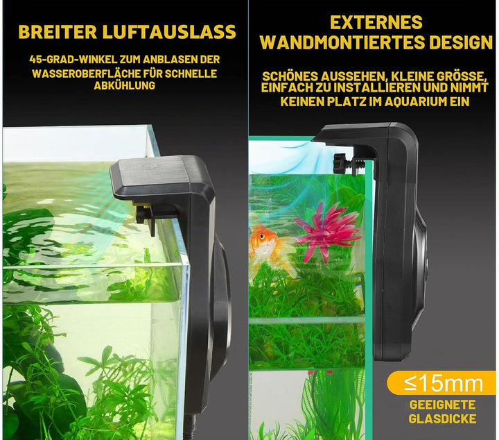 LONDAFISH Aquarium Kühlventilatoren Einstellbare Aquarium Wasserkühlung Ventilatoren Aquarium Kühler