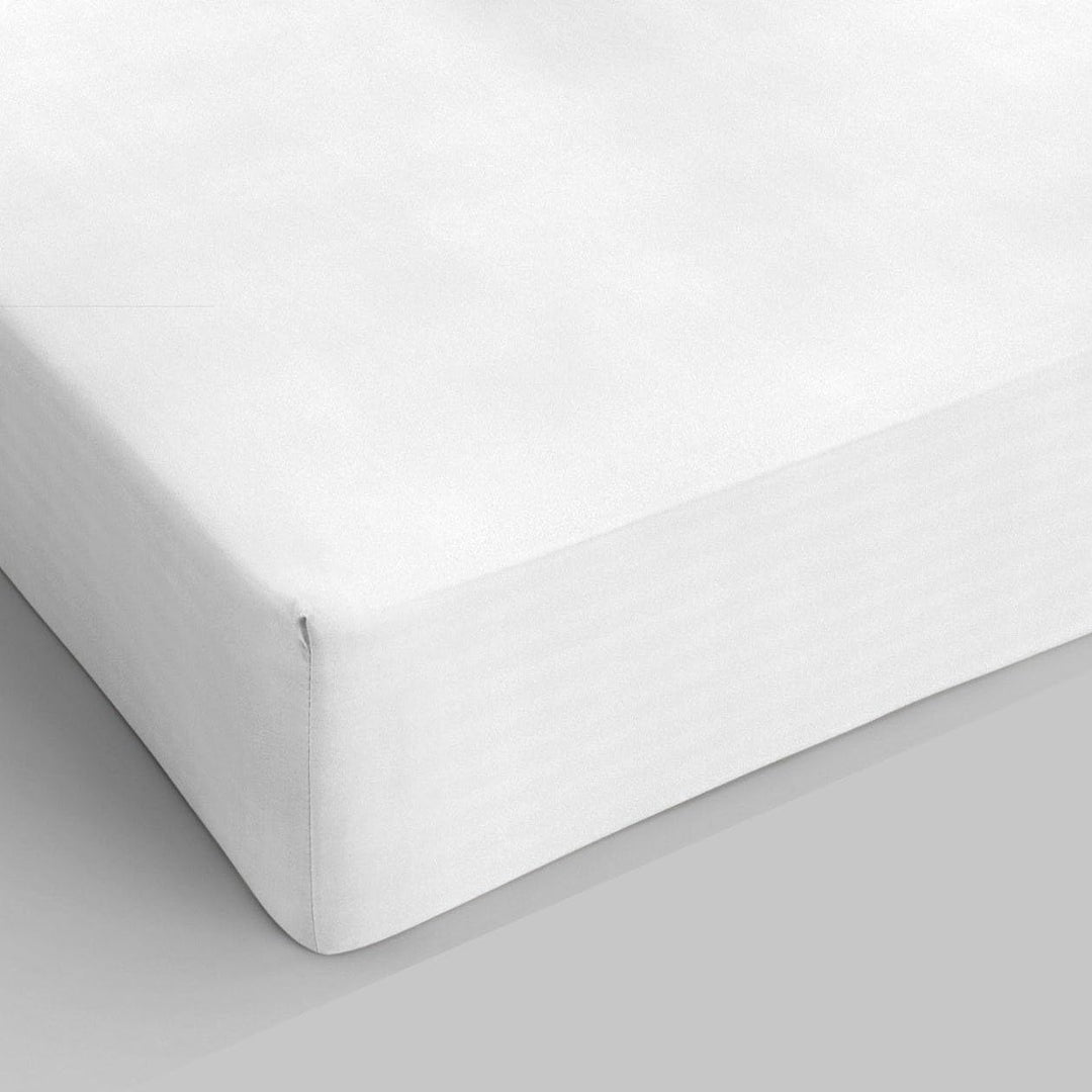 Max color STMXBIANCO2P Betttuch 25cm Ecke, 100% Baumwolle, weiss, Doppelte Weiss Doppelte, Weiss Dop