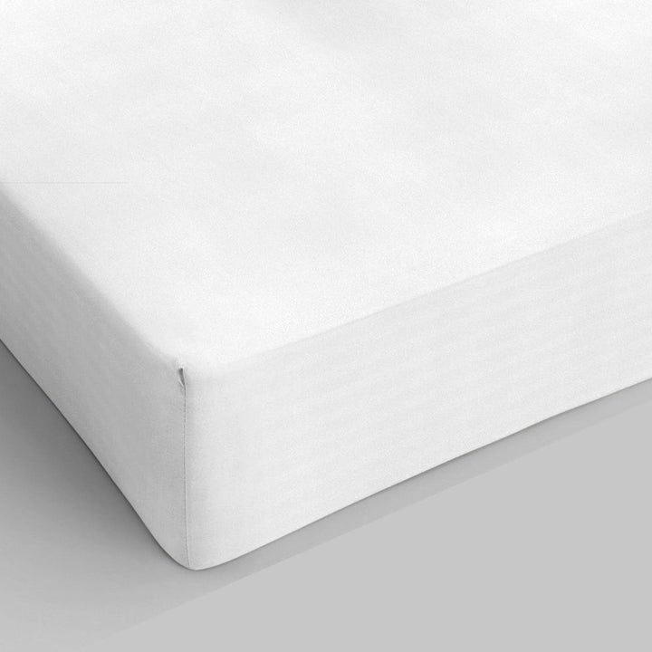 Max color STMXBIANCO2P Betttuch 25cm Ecke, 100% Baumwolle, weiss, Doppelte Weiss Doppelte, Weiss Dop