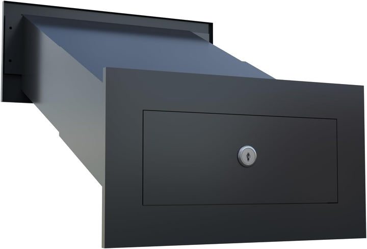 Mauerdurchwurf Briefkasten Nova in Schwarz