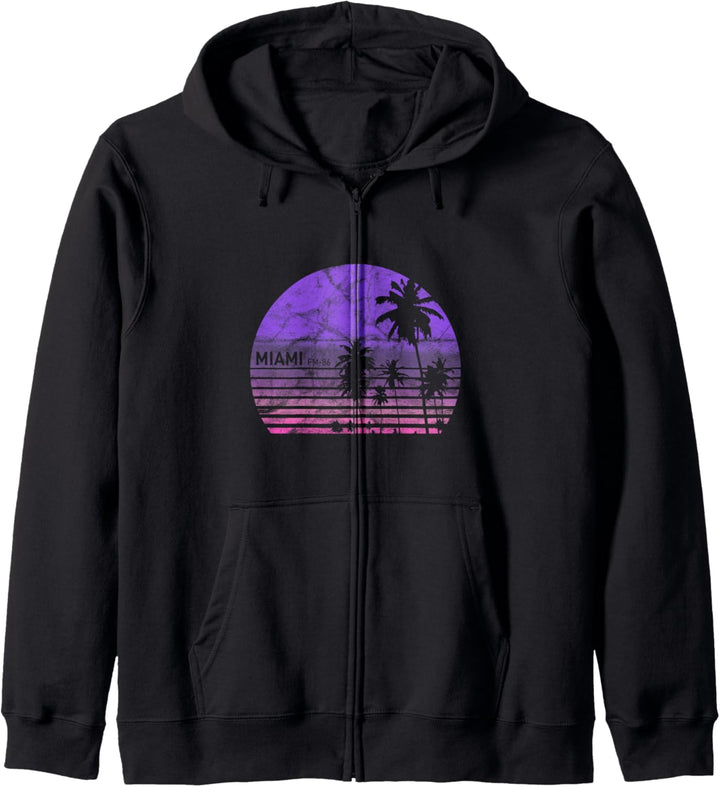 Synthwave Retrowave Aesthetic Vintage Drive 80s Miami Retro Kapuzenjacke