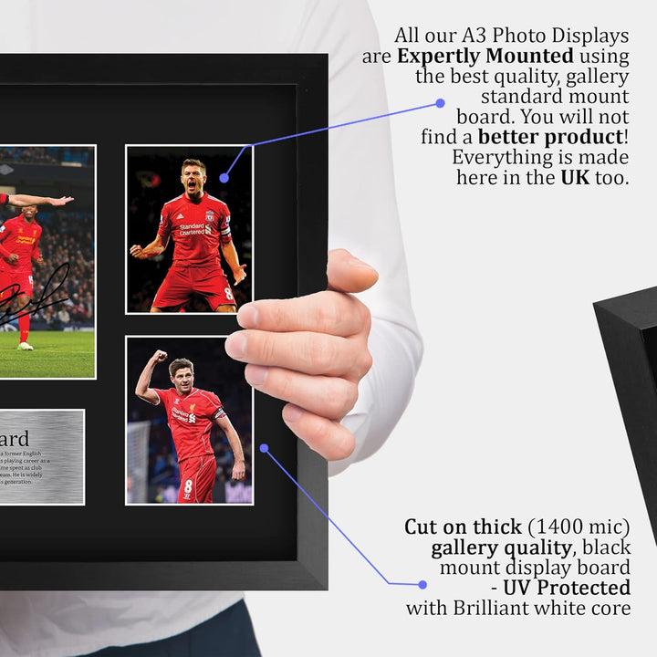HWC Trading A3 FR Steven Gerrard Geschenk Signed Large-A3 gedruckt Autogramm Liverpool Geschenke dru