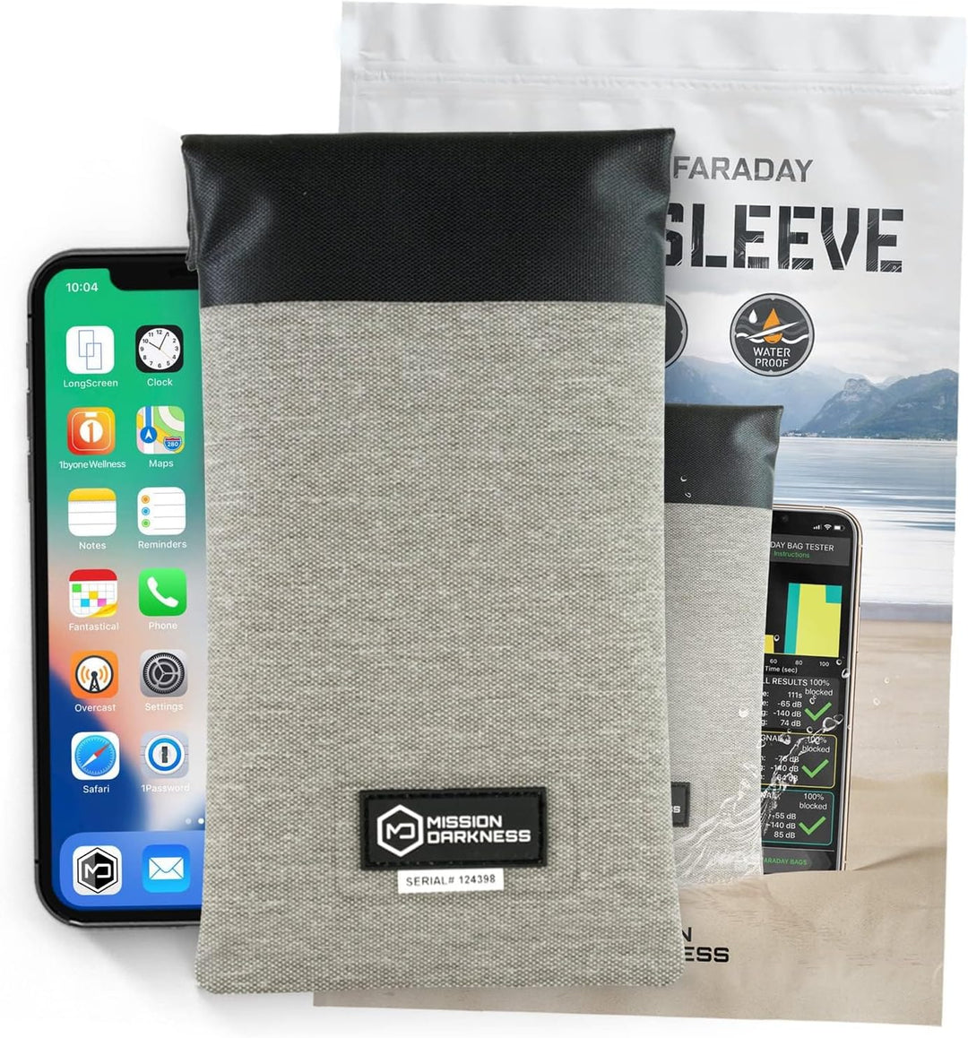 Mission Darkness Dry Shield Faraday Handyhülle // Schlanke wasserdichte Tasche für Handys + HF-Absch