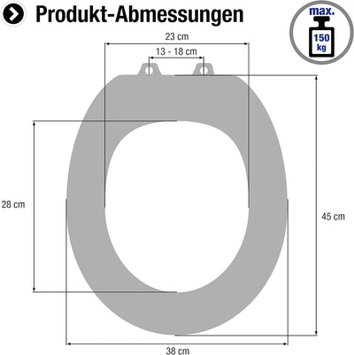 Cornat WC-Sitz "Elch" - Ansprechendes Design - Hochwertiger Holzkern - Absenkautomatik & Schnellbefe