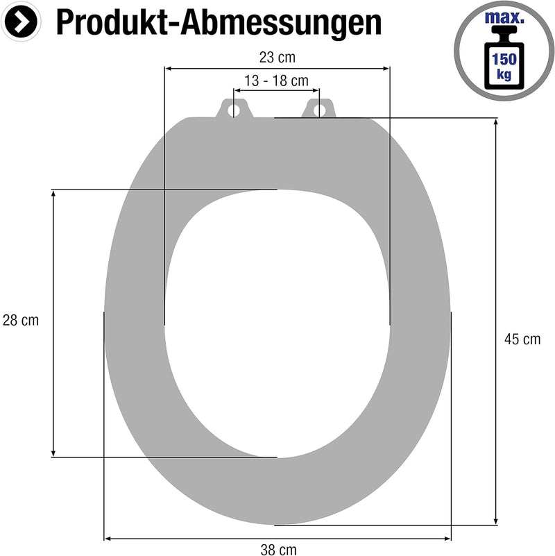 Cornat WC-Sitz "Elch" - Ansprechendes Design - Hochwertiger Holzkern - Absenkautomatik & Schnellbefe