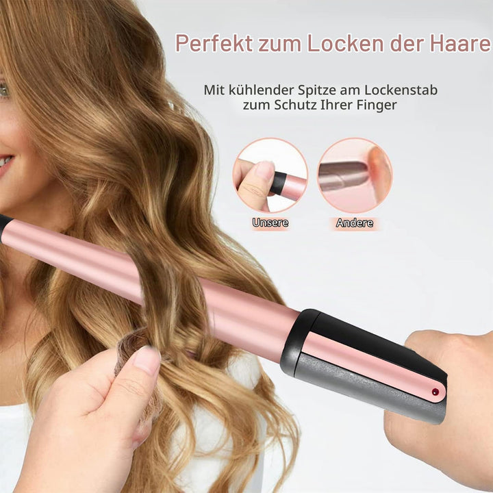 Lockenstab, JAETON 13-25mm Lockenstab Tapered Keramik Professional für Natürliche Locken und Beach W