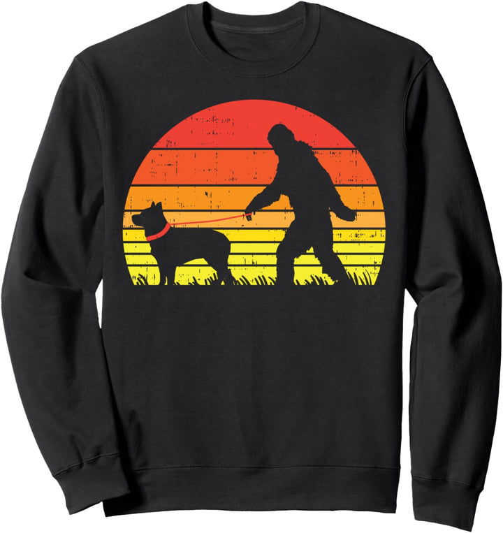 Bigfoot Sasquatch Heeler Animal Pet Blue Red Cattle Dog Gift Sweatshirt