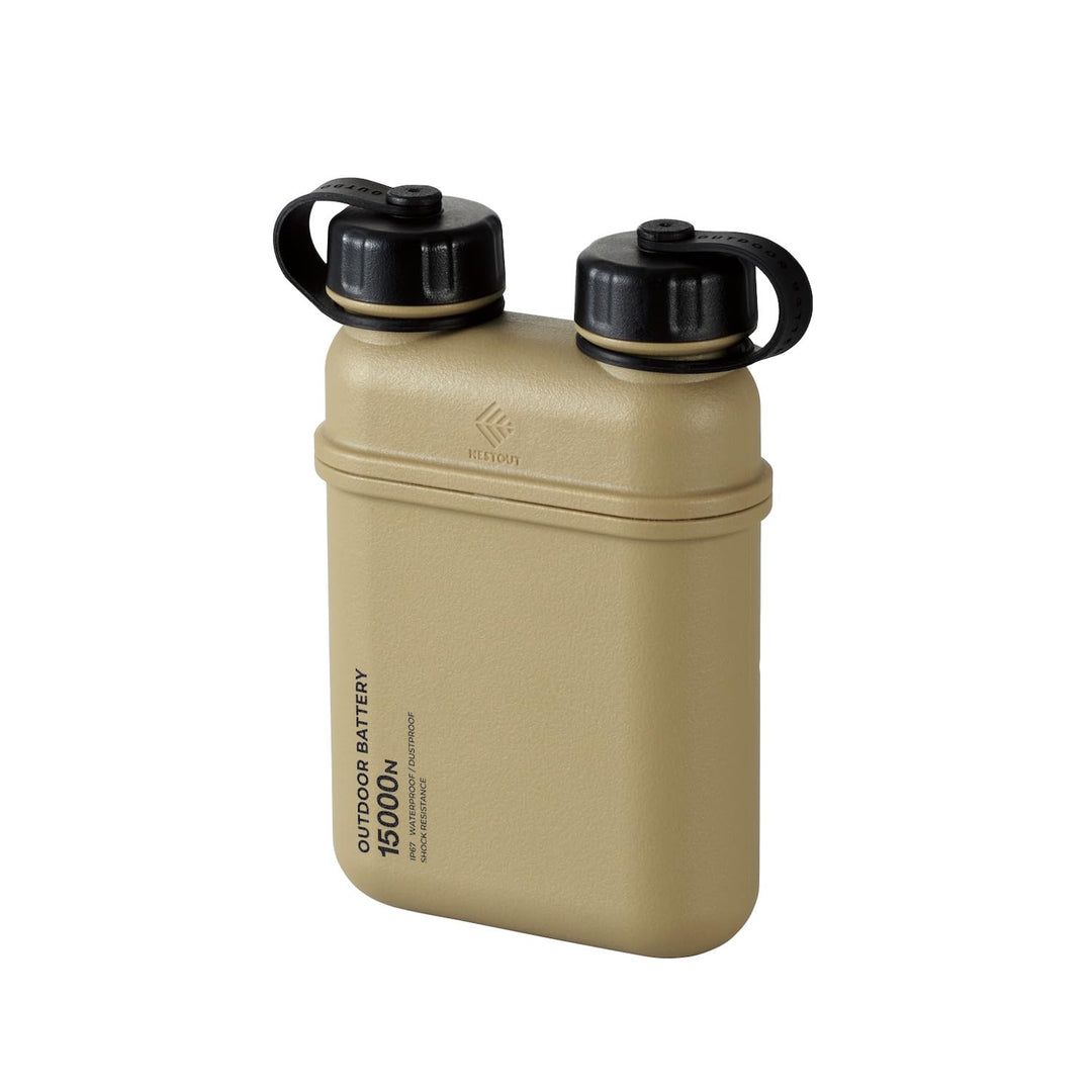 ELECOM NESTOUT Portable Charger, 15000mAh Outdoor Battery Power Bank, 32W USB-C Fast Charging PD, Wa