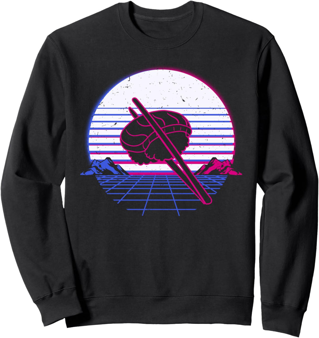 Sushi Japanisches Essen Koch Japan Retro Vintage Sunset Sweatshirt