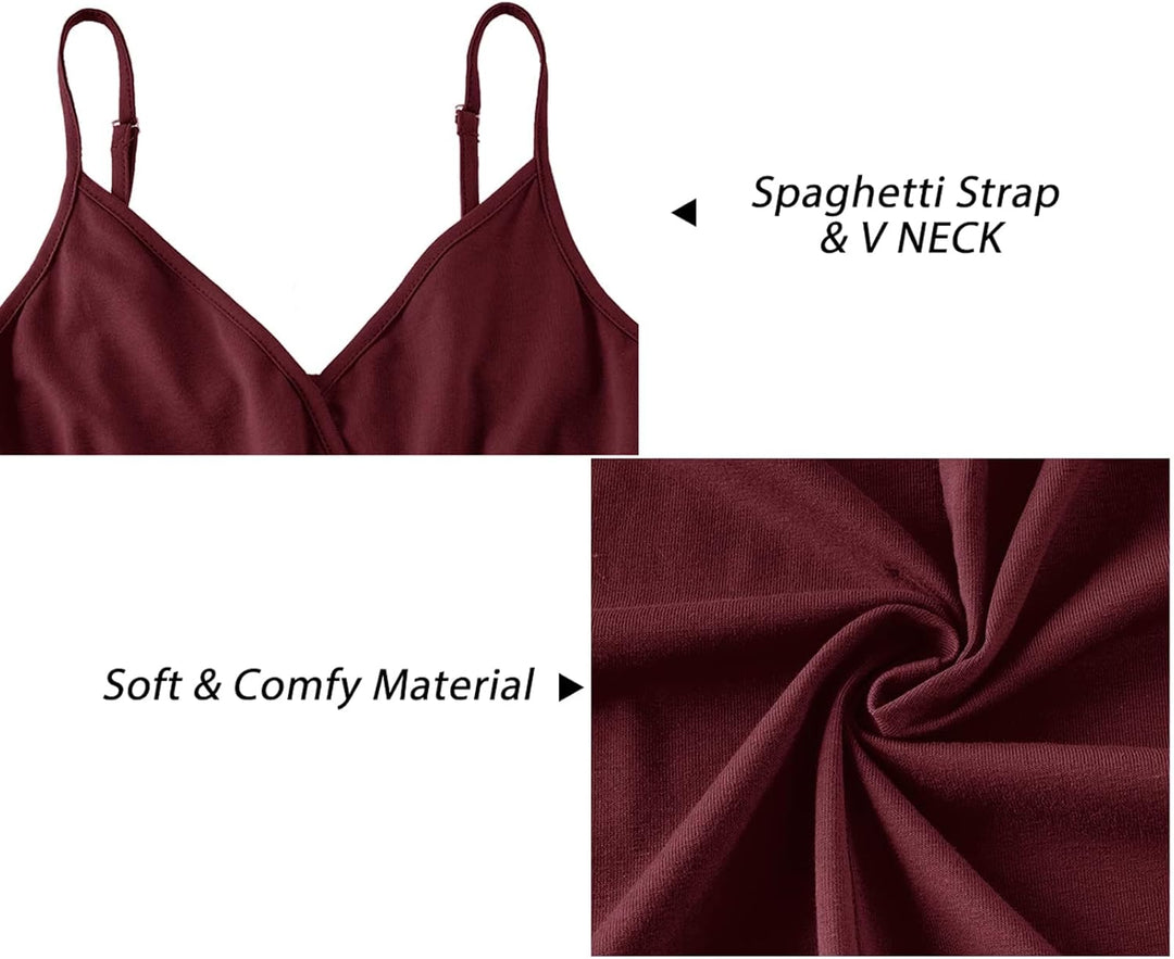 Newshows Sommerkleid Damen Lang Maxikleid Sommer V Ausschnitt Kleid Schlitz Elegant Spaghettiträger