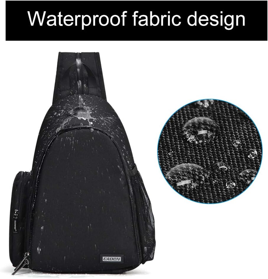 CADeN Kameratasche Sling Backpack, Kameratasche Rucksack mit Stativhalterung für DSLR/SLR spiegellos