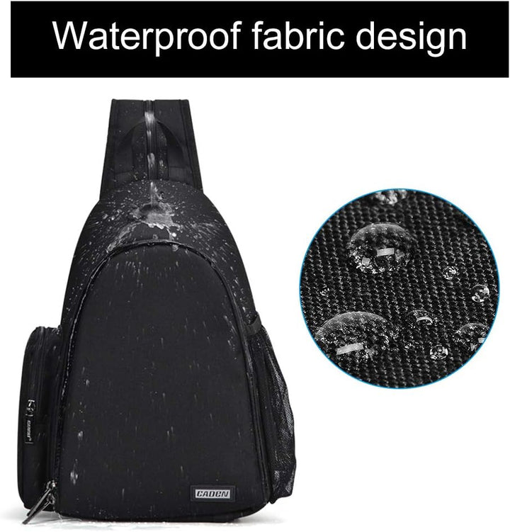 CADeN Kameratasche Sling Backpack, Kameratasche Rucksack mit Stativhalterung für DSLR/SLR spiegellos