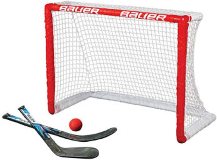 BAUER - Knee Hockey Tor Set inkl. Sticks & Ball I Outdoor-/Indoor Tor I Inline-Hockey I Tor für Hock