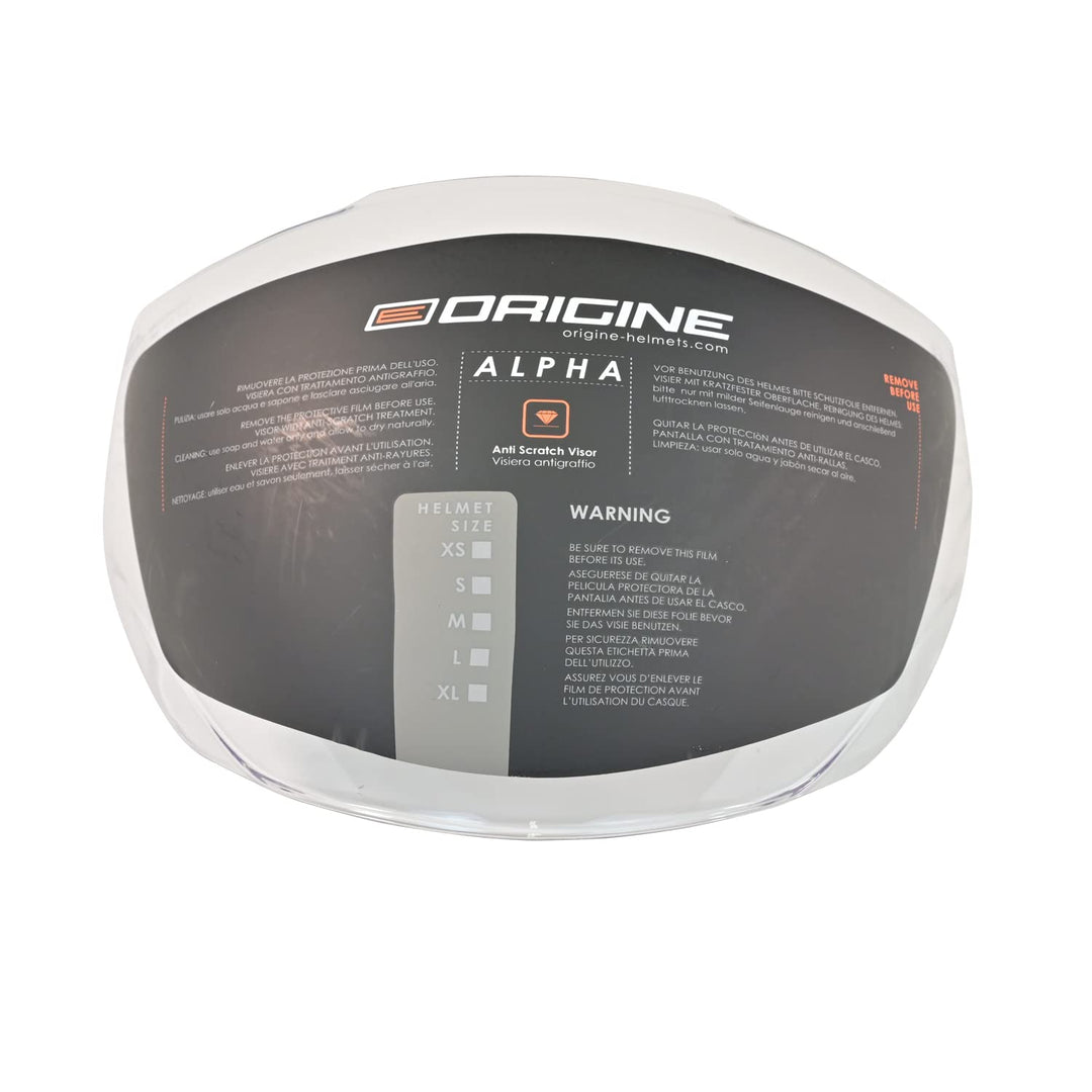 ORIGINE Motorradhelm Visier alpha-clear Einheitsgrösse, alpha-clear Einheitsgrösse