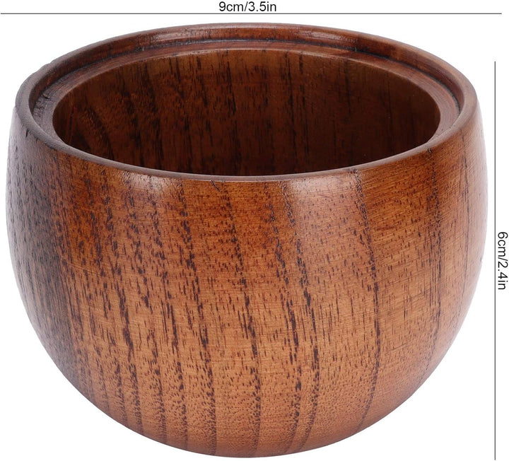 2er Pack Gewürzdosen aus Holz, Japanischen Stil Zuckerdose mit Deckel und Löffel, Rund Gewürzgläser