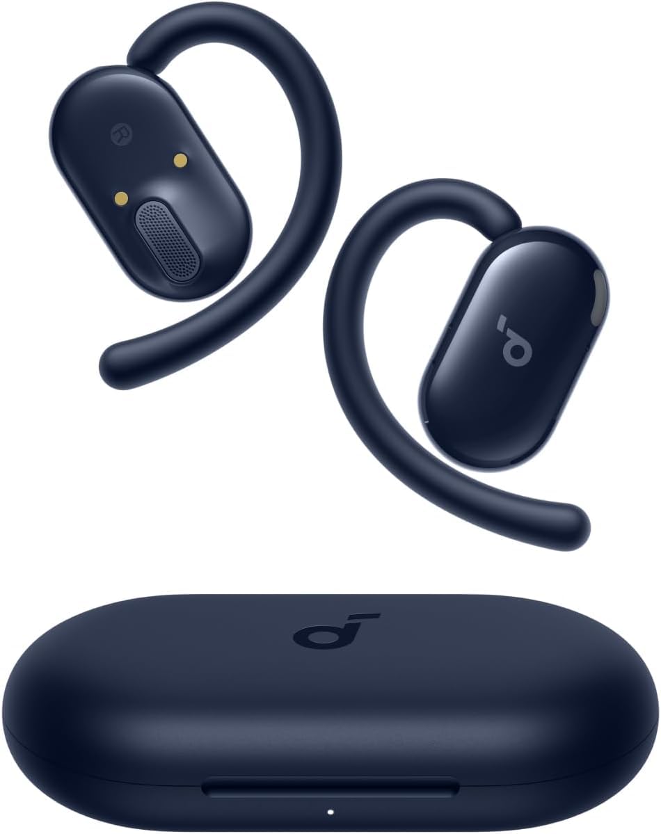 soundcore Anker V20i Open-Ear Headphones, Adjustable Ear Hooks, Noise-Free Calls, IP55, LED, 36 Hour
