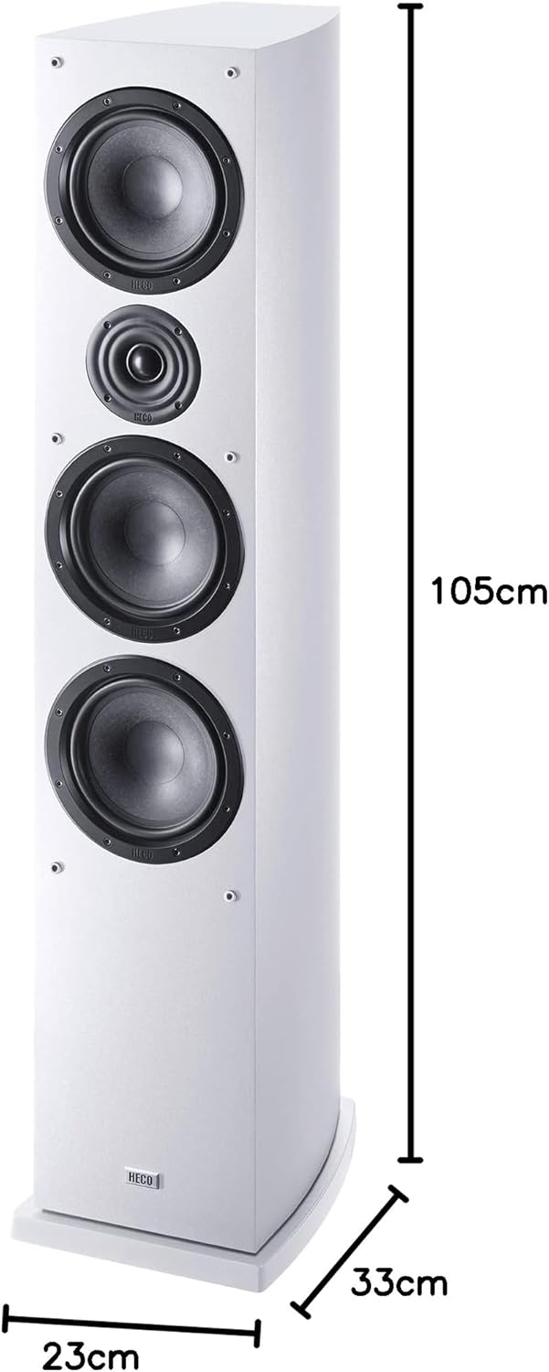 Victa Elite 702, HiFi-Standlautsprecher, 1 Stück, Weiss Black, Black