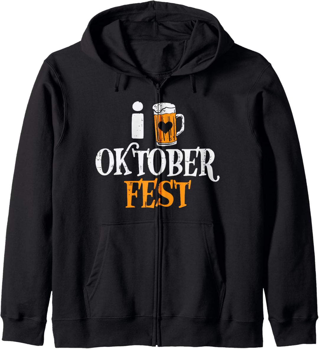 I love herz oktoberfest bayrisch deutsch fest herren damen Kapuzenjacke