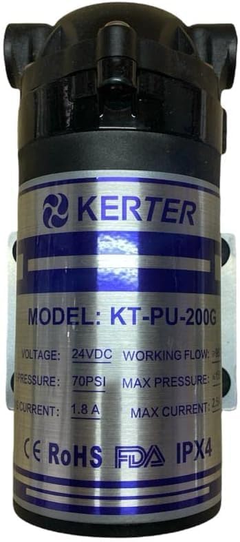 Booster Pumpe Umkehrosmose Wasserfilter Anlage 75-200-400-600 GPD (200gpd), 200gpd