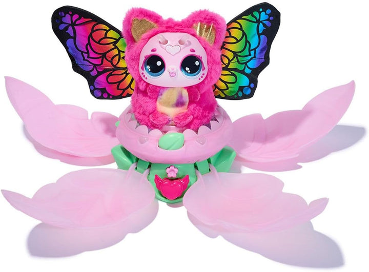 Hatchimals Bloomables Kittyfly, Interaktives Spielzeug mit Überraschung, doppelter Verwandlung und ü