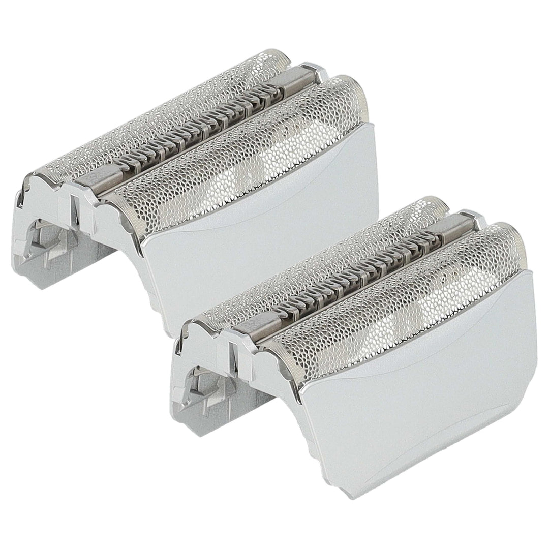 vhbw 2x Doppelscherfolie Ersatz für Braun 51S, 51B für Elektrorasierer + Rahmen, silber
