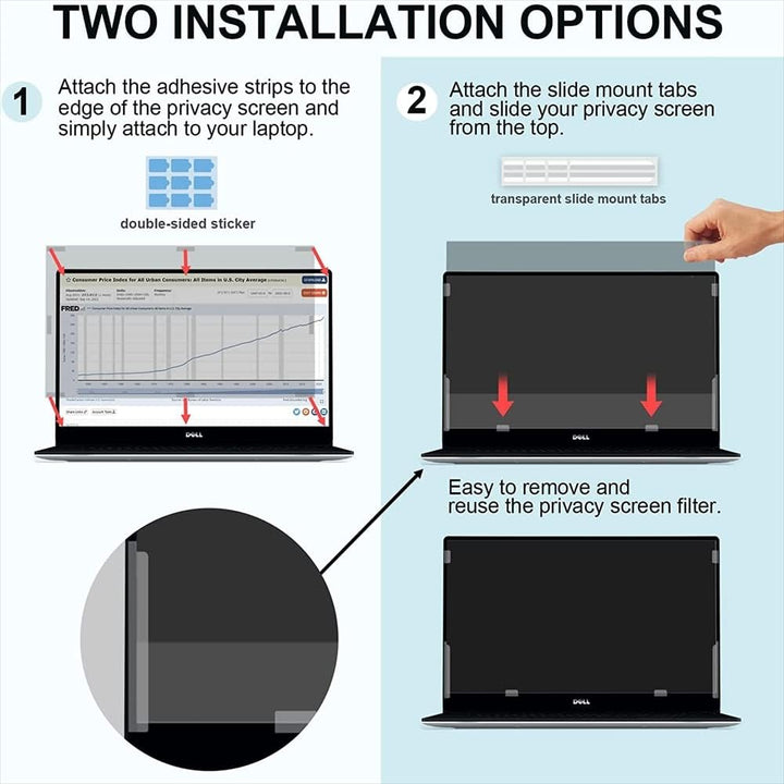 Thorani Blickschutzfolie schützt Display und Daten - 27 Zoll 16:9 (597x336 mm), 27 Zoll 16:9 (597x33