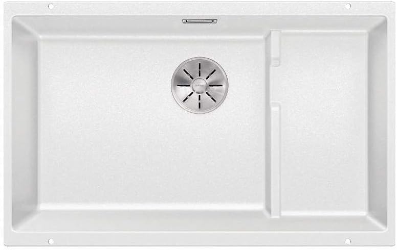 BLANCO SUBLINE 700-U Literevel | SILGRANIT weiss | Einbauart: Unterbau | ohne Ablauffernbedienung, m
