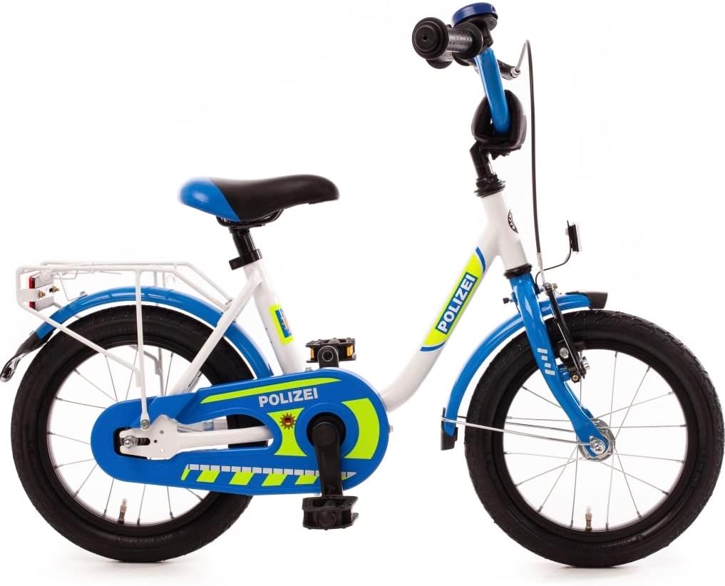 Bachtenkirch Kinderfahrrad 14 Zoll mit Seitenständer und Rücktrittbremse Jungen Mädchen Fahrrad für