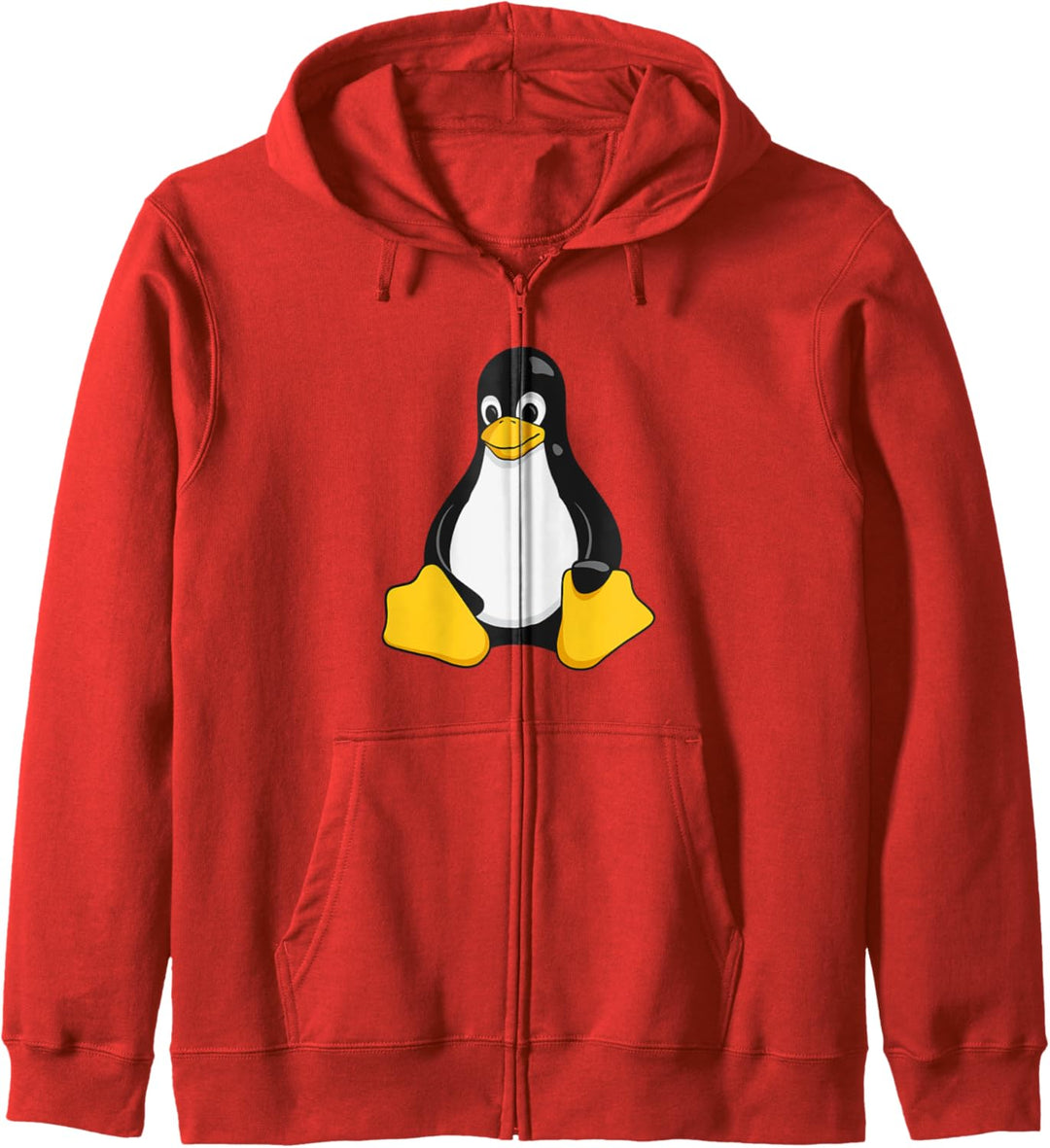 Linux Mascot Tux the Penguin Enhanced Nerd Geek Gift Kapuzenjacke