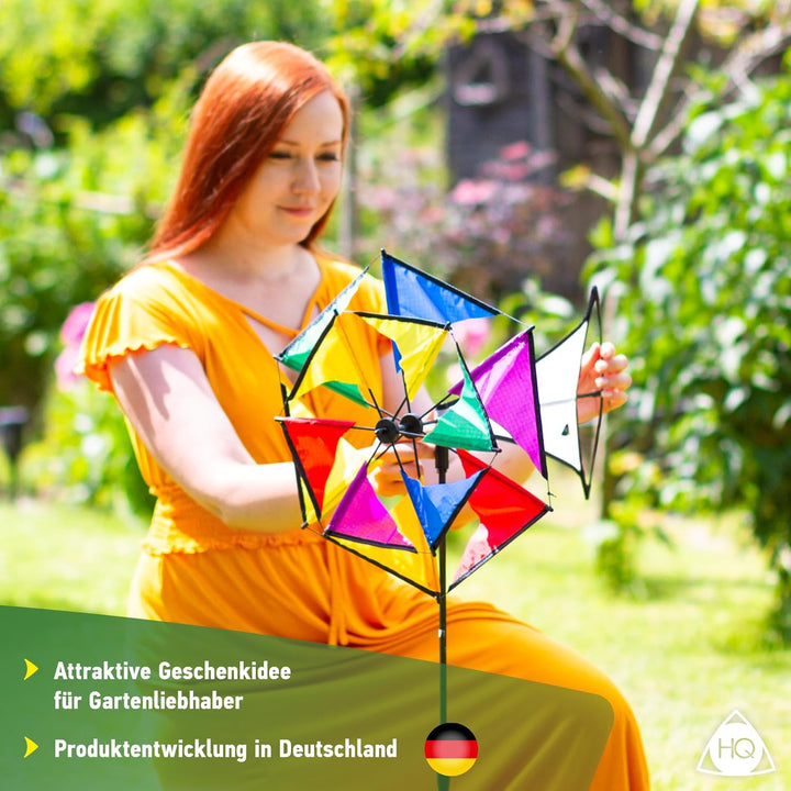 HQ Design Windspiration - Windmill, UV-beständige und wetterfeste Windspiel Deko für Garten, Terrass