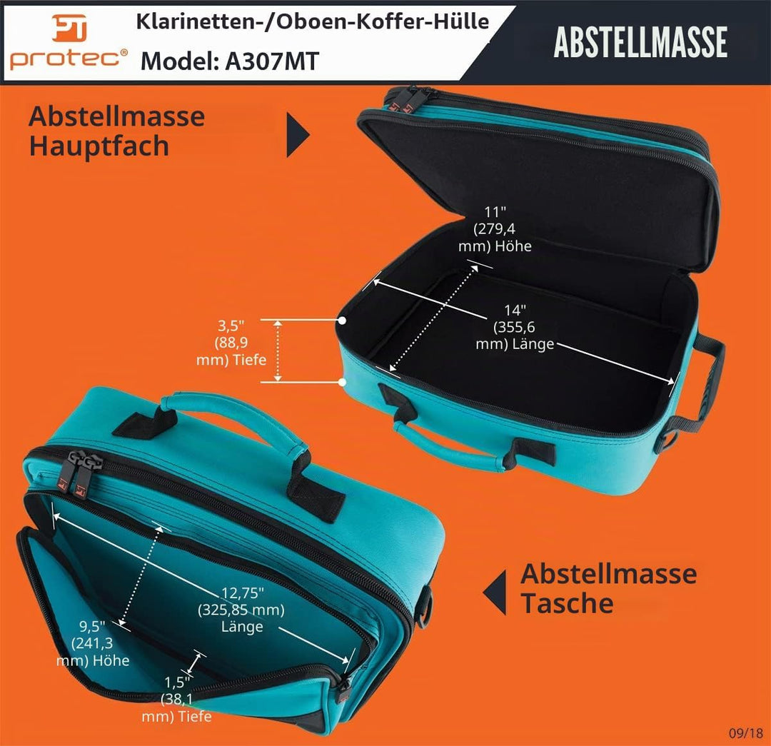 Protec Deluxe Klarinetten-/Oboen-Schutzhülle, Mint (A307MT), mint