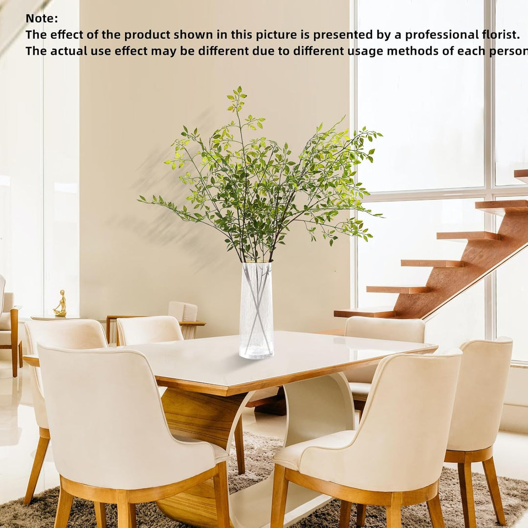 Melorca&amp;Guilla Künstliche Pflanzen, 110 cm, grüne Nandina-Zweige für Vase, künstliche Pflanzen für G