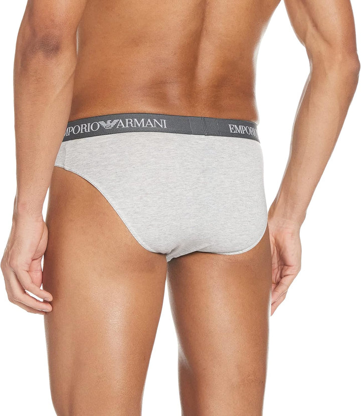 Emporio Armani Herren 2-pack Brief Pure Cotton Slip, Weiss, L EU