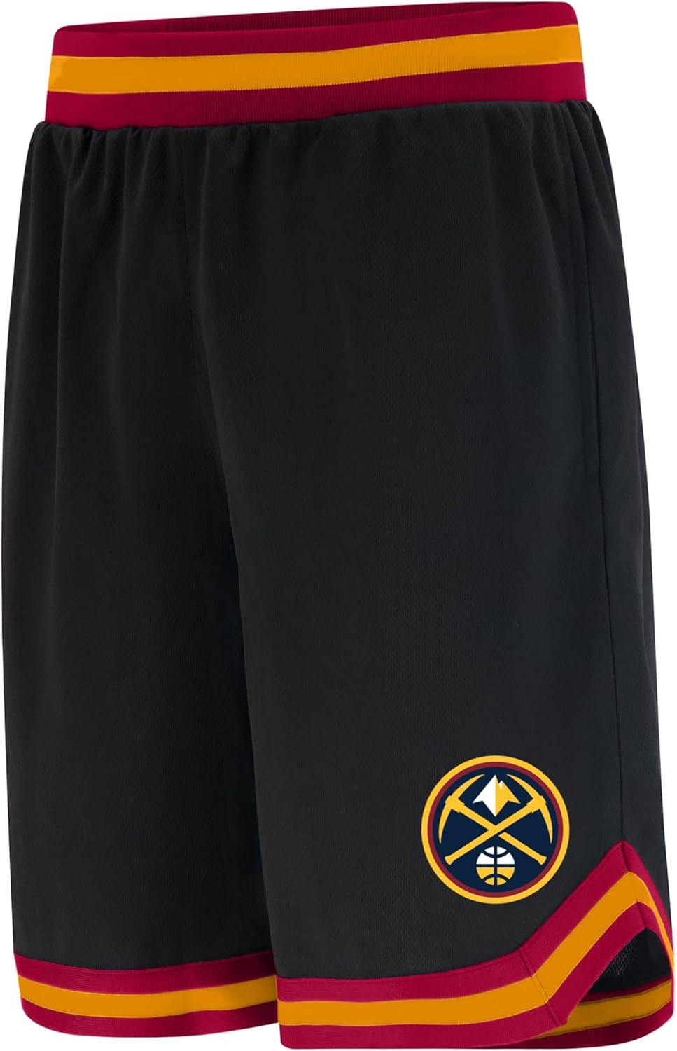 Ultra Game Herren Gewebte NBA Woven Team Logo Poly Mesh Basketball Shorts Denver Nuggets L Teamfarbe
