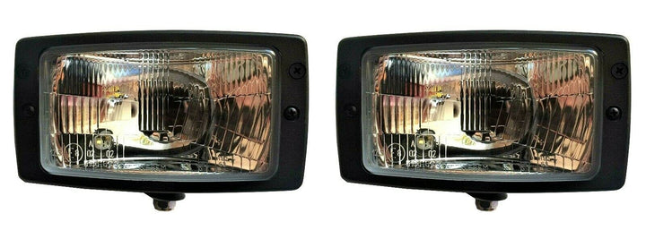 MelTruck® 2x Hauptscheinwerfer 12V 24V Fernlicht Abblendlicht Positionslicht mit Glühbirnen