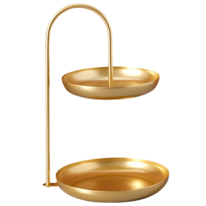 2-stöckiger Obstkorb, Eisen-Obst-Serviertablett, Wasserdicht, Mehrstöckig, Aufbewahrungsplatte, Serv