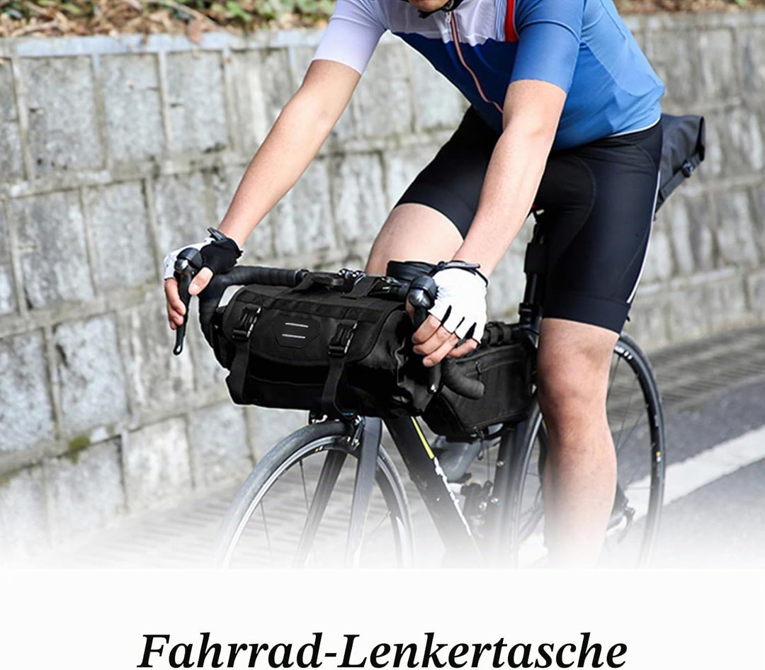 Lixada Wasserdicht vorne Fahrrad Tasche, Bike Frontrahmen Lenker Gepäckträger mit Rolle, Dry Bag Top