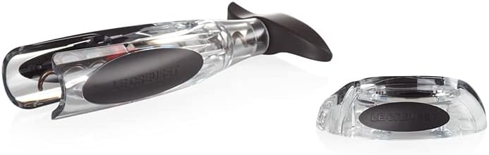 Le Creuset Korkenzieher und Kapselschneider, Wein-Zubehör Geschenk-Set, GS 200 Tischmodell, Crystal,