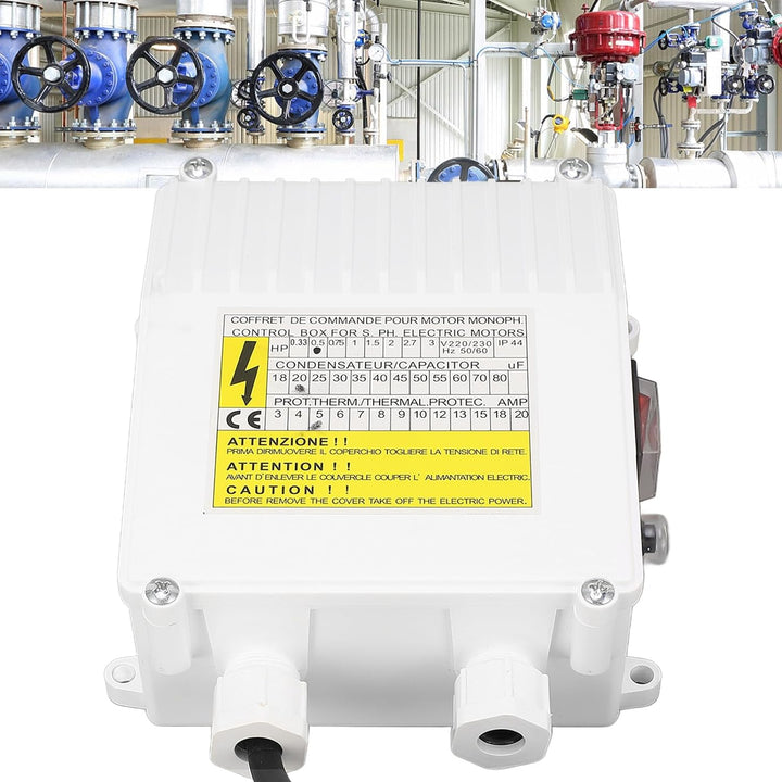 Pumpenschalter-Controller, 370 W 0,5 PS Brunnenpumpen-Steuerkasten ABS-Gehäuse Tauchpumpenzubehör fü
