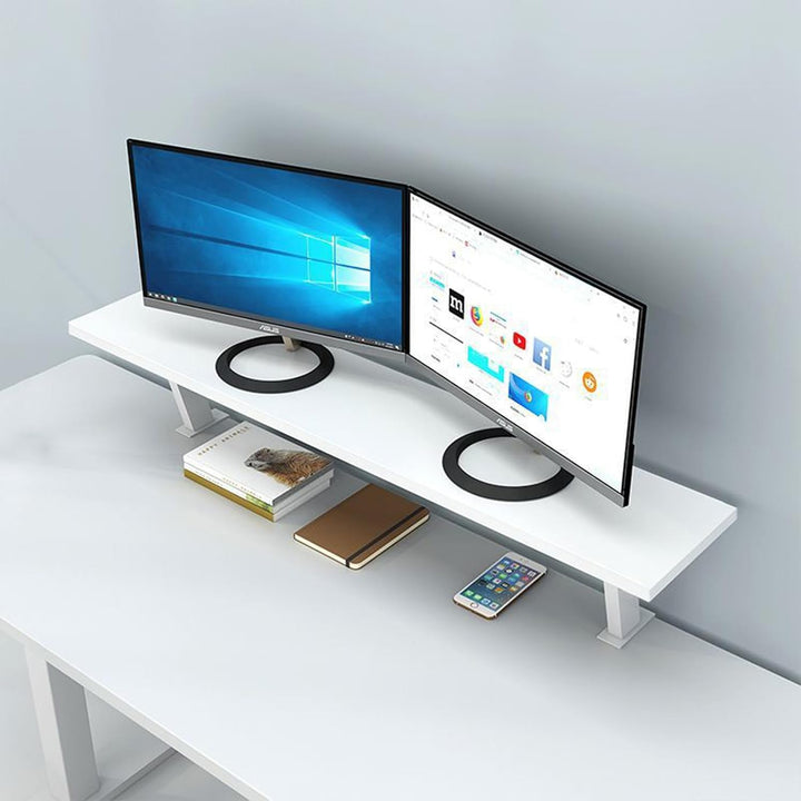 EZAYMSNY Klemmbares Schreibtisch Organizer Regal, Adjustable Desk Shelf Clamp Tischverlängerung Mobi