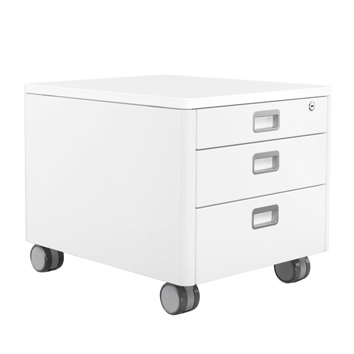 moll Cubic, mobiler Rollcontainer mit drei Schubladen, abschliessbar und mit integrierte Feststellbr