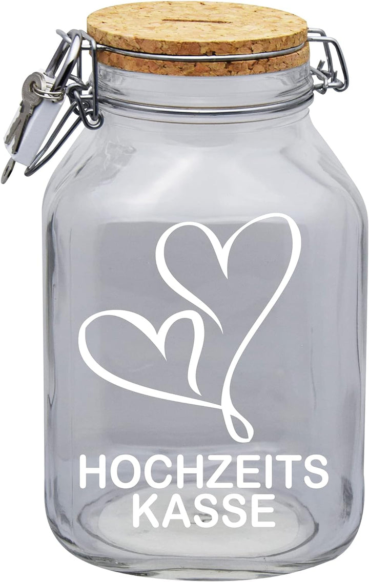 Spardose Hochzeitskasse Geld Geschenk Idee Transparent XXL
