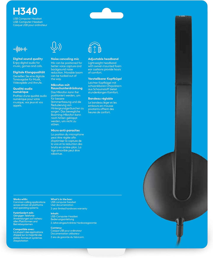 Logitech H340 USB Headset black