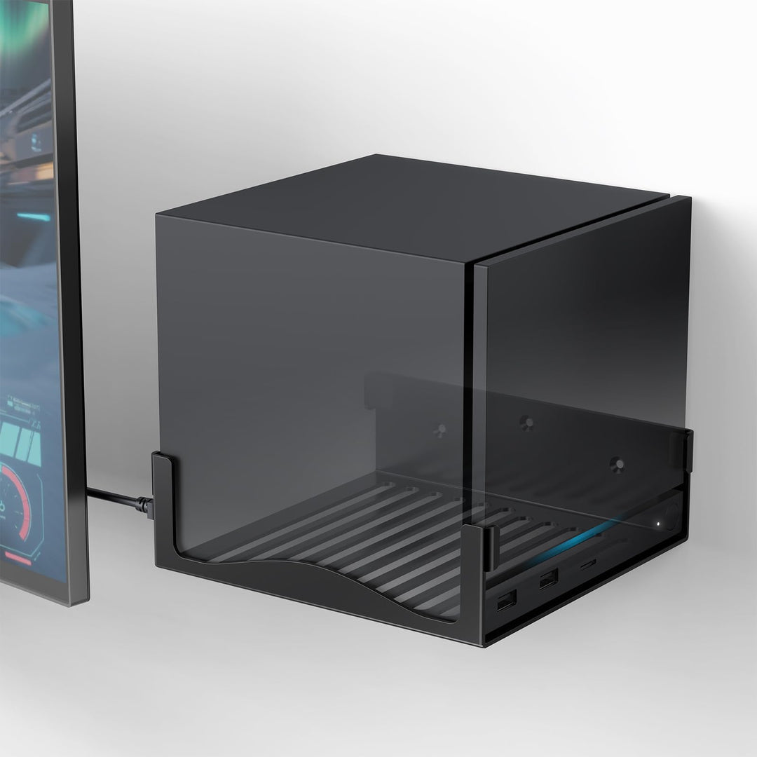 Wandhalterung kompatibel mit Steam Machine, robuste Metallhalterung mit belüftetem Boden, platzspare